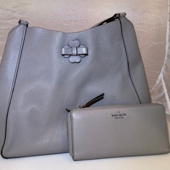 Kate Spade Grey Large Shoulder Bag - Picture 1 of 4